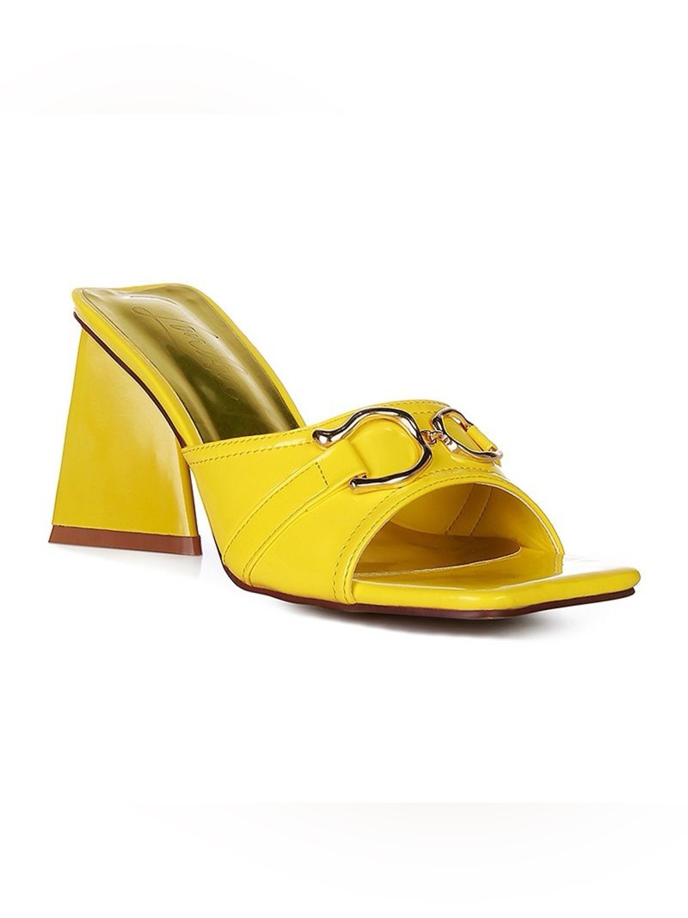 london rag salisbury horsebit buckle triangular block heel size 8